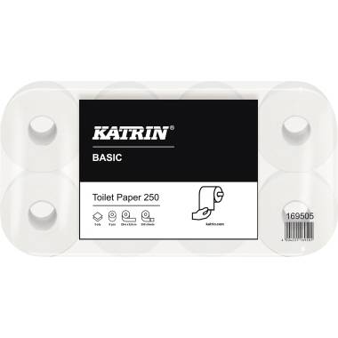Katrin Toilettenpapier 250 169505 250Blatt 2lagig weiß 8 Rl./Pack.