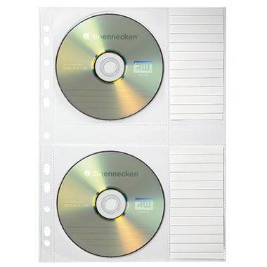 CD/DVD Hülle 1612 für 2 CDs transparent 5 Stück