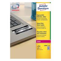 AVERY ZWECKFORM - Avery Durable Heavy Duty L6009 - Polyester - permanenter Klebstoff - Silber - 45.7 x 21.2 mm 4800 Etik