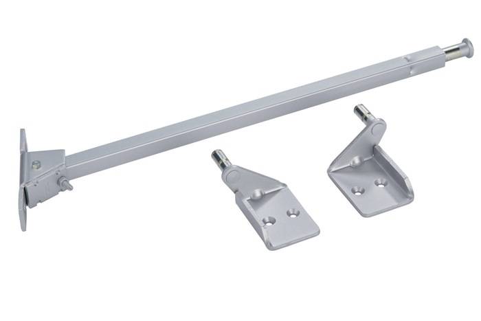 Schließfolgeregeler SR 390 aufliegend verz.u.silberfarbig lackiert