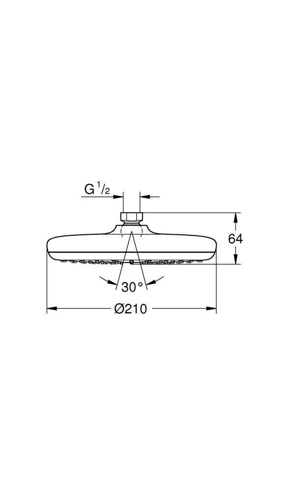 GROHE Kopfbrause Tempesta 210 d= 210mm, Water Saving 9,5 l/min chrom