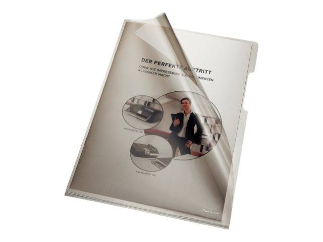 Esselte Leitz bene - L-förmiger Ordner - für A4 - Grau transparent (Packung mit 100)