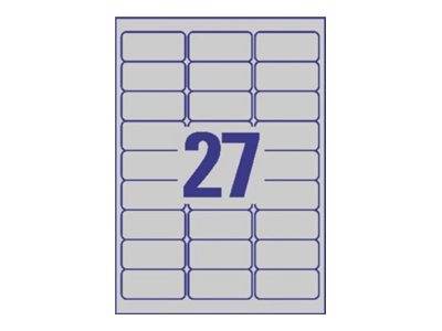 AVERY ZWECKFORM - Avery Heavy Duty Laser Labels L6011 - Polyester - Silber - 29.6 x 63.5 mm 540 Stck. (20 Bogen x 27)