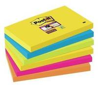 3M - Post-it Super Sticky 6556SR Rio de Janeiro Collection - Notizen - 76 x 127 mm - 540 Blatt (6 x 90)