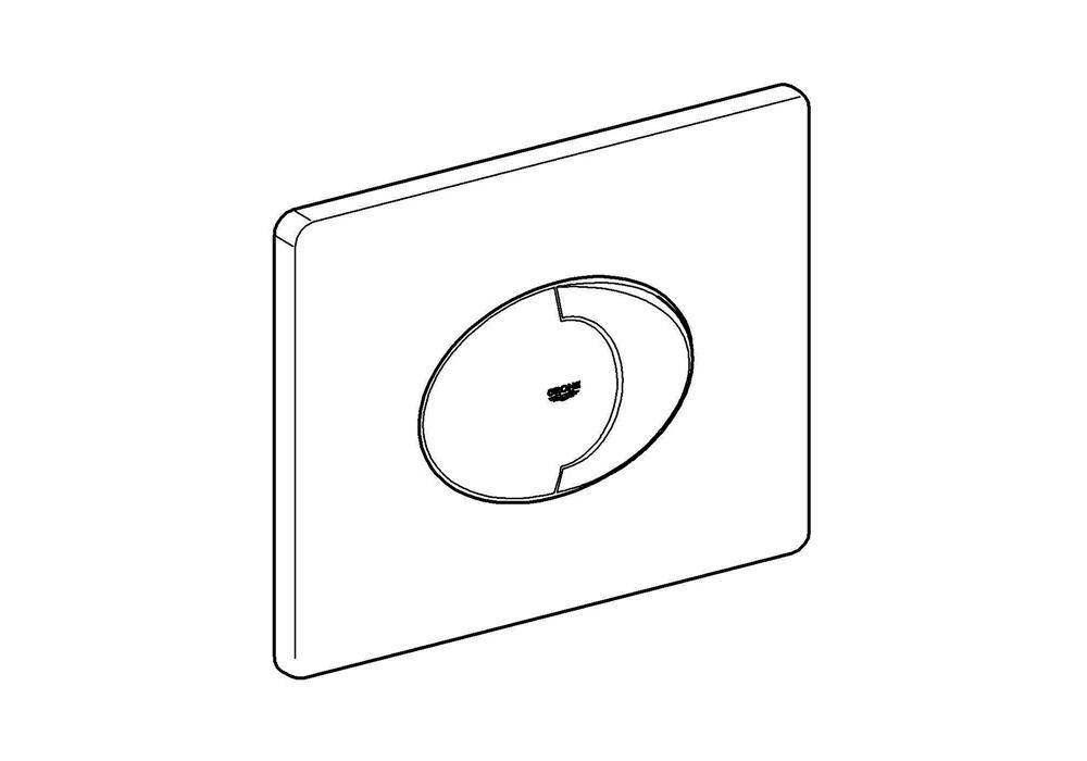 GROHE Abdeckplatte SKATE AIR 156x197mm awe alpinweiß