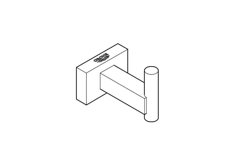 GROHE Bademantelhaken Essentials Cube 1-fach chr