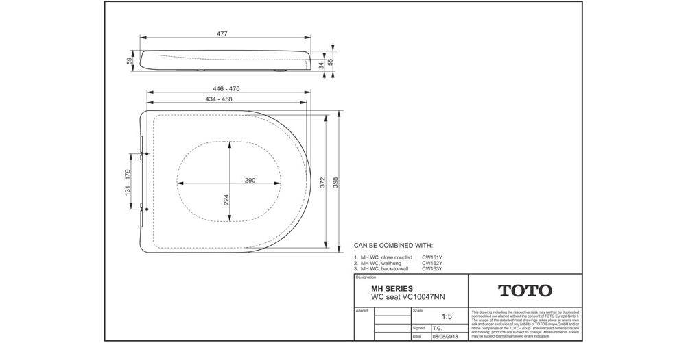 TOTO WC-Sitz MH abnehmbar weiß