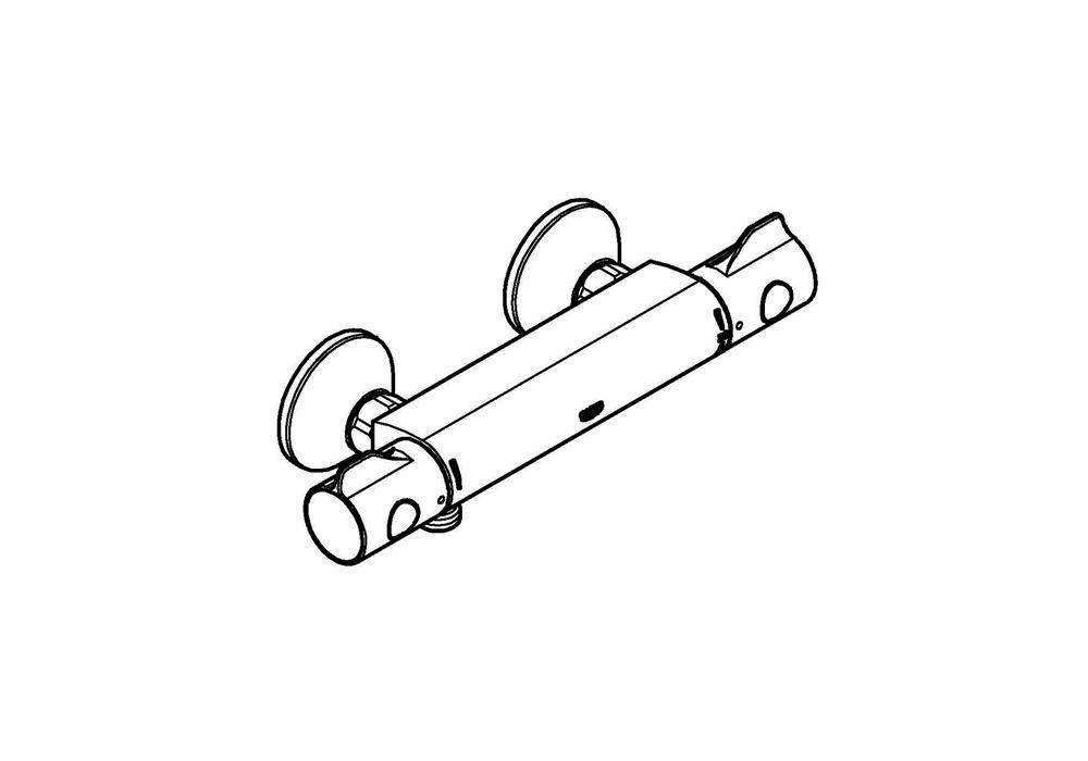 GROHE Thermostat-Brausebatterie GROHTHERM 800 1/2Zoll, S-Anschlüsse