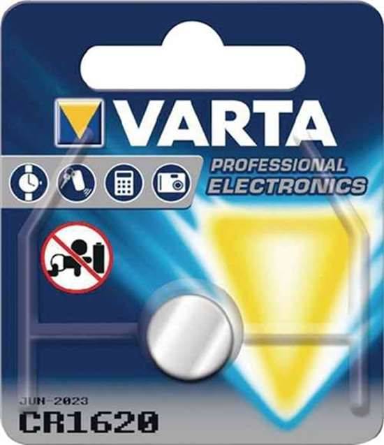 VARTA 06620   101 401 Knopfzelle  3 V 70 mAh CR1620 16,0 x 2,0 mm