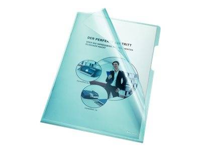 Bene L-förmiger Ordner - für A4 - durchsichtig blau (Packung mit 100)