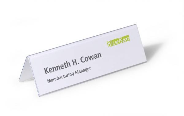 DURABLE - Schildhalterung - Desktop - für 122 x 210 mm, 61 x 210 mm - doppelseitig - durchsichtig (Packung mit 25)