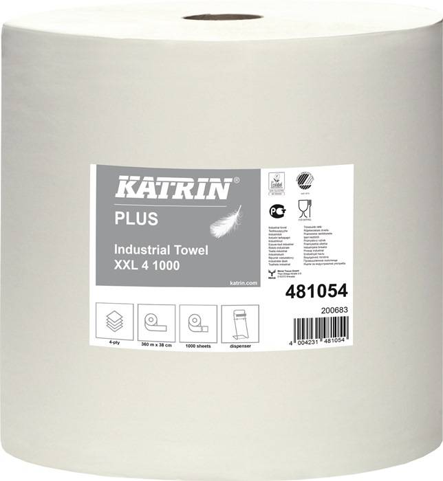 Putzpapier Katrin Plus XXL 4 L380xB360ca.mm hochweiß 4-lagig ELOS
