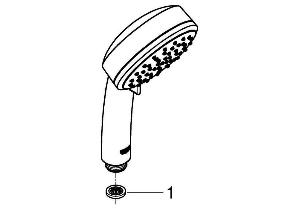 GROHE Handbrause TEMPESTA 100 COSMOPOLITAN 100mm chr