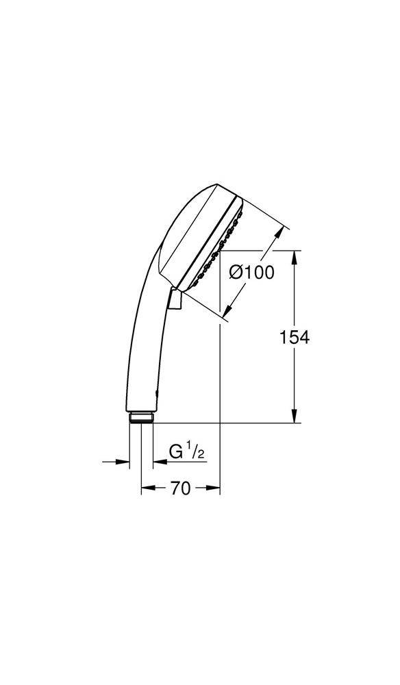 GROHE Handbrause TEMPESTA 100 COSMOPOLITAN 100mm chr