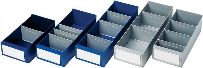 Regalkasten L400xB160xH100/112mm blau PS LA-KA-PE