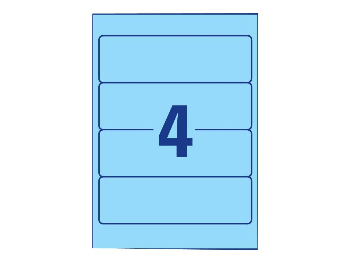 AVERY ZWECKFORM - Avery L4767 - Blau - 61 x 192 mm 80 Stck. (20 Bogen x 4)