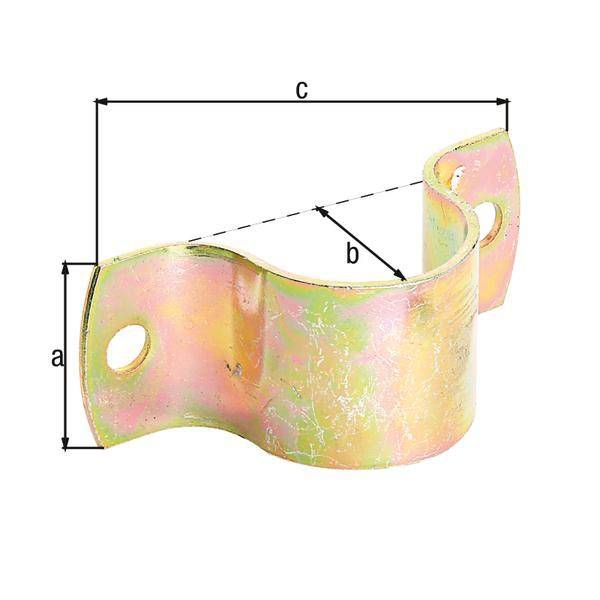 R.schelle L104xB40xH39,5mmStahl galv.verz.d.pass.f.Rohre 42,4mm 1 2/3” GAH