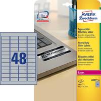 AVERY ZWECKFORM - Avery Heavy Duty Laser Labels - Polyester - Silber - 45.7 x 21.2 mm 960 Etikett(en) (20 Bogen x 48)