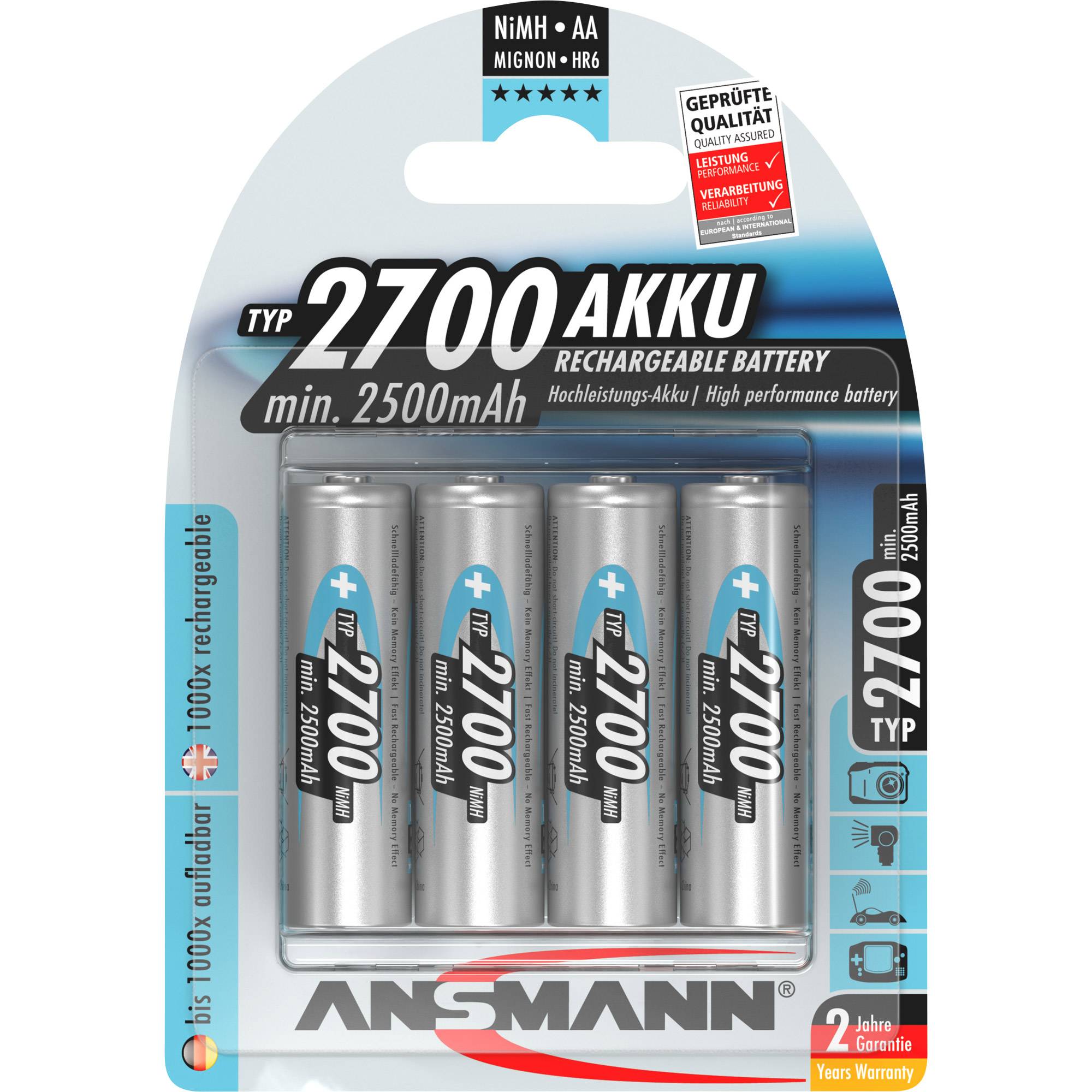 ANSMANN Energy Mignon - Batterie 4 x AA-Typ - NiMH - (wiederaufladbar)