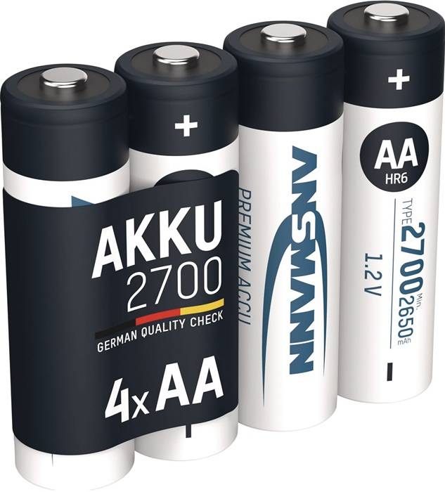 Akkuzelle 1,2 V 2700 mAh R6-AA-Mignon HR6 4 4St./Blister ANSMANN