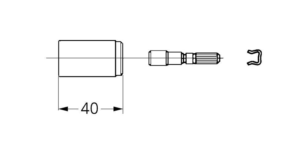 GROHE Verlängerungsset 40mm f UP-Ventil DN 20/25/32 chr