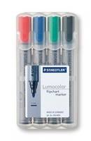 STAEDTLER Lumocolor - Marker - für Flipchart - Schwarz, Rot, Blau, Grün - wasserbasierte Tinte - 2 mm (Packung mit 4)