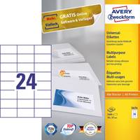 AVERY ZWECKFORM - Avery - Weiß - 70 x 37 mm 2400 Etikett(en) (100 Bogen x 24)