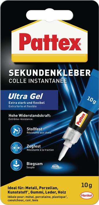 Sekundenkleber Ultra Gel 10g farblos Tube PATTEX