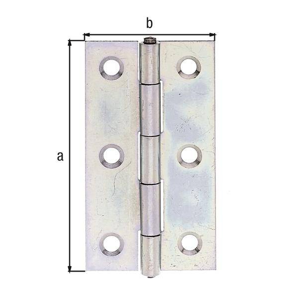 Scharnier H.64mm B.34mm S.1,0mm STA sdmverz.schmal GAH