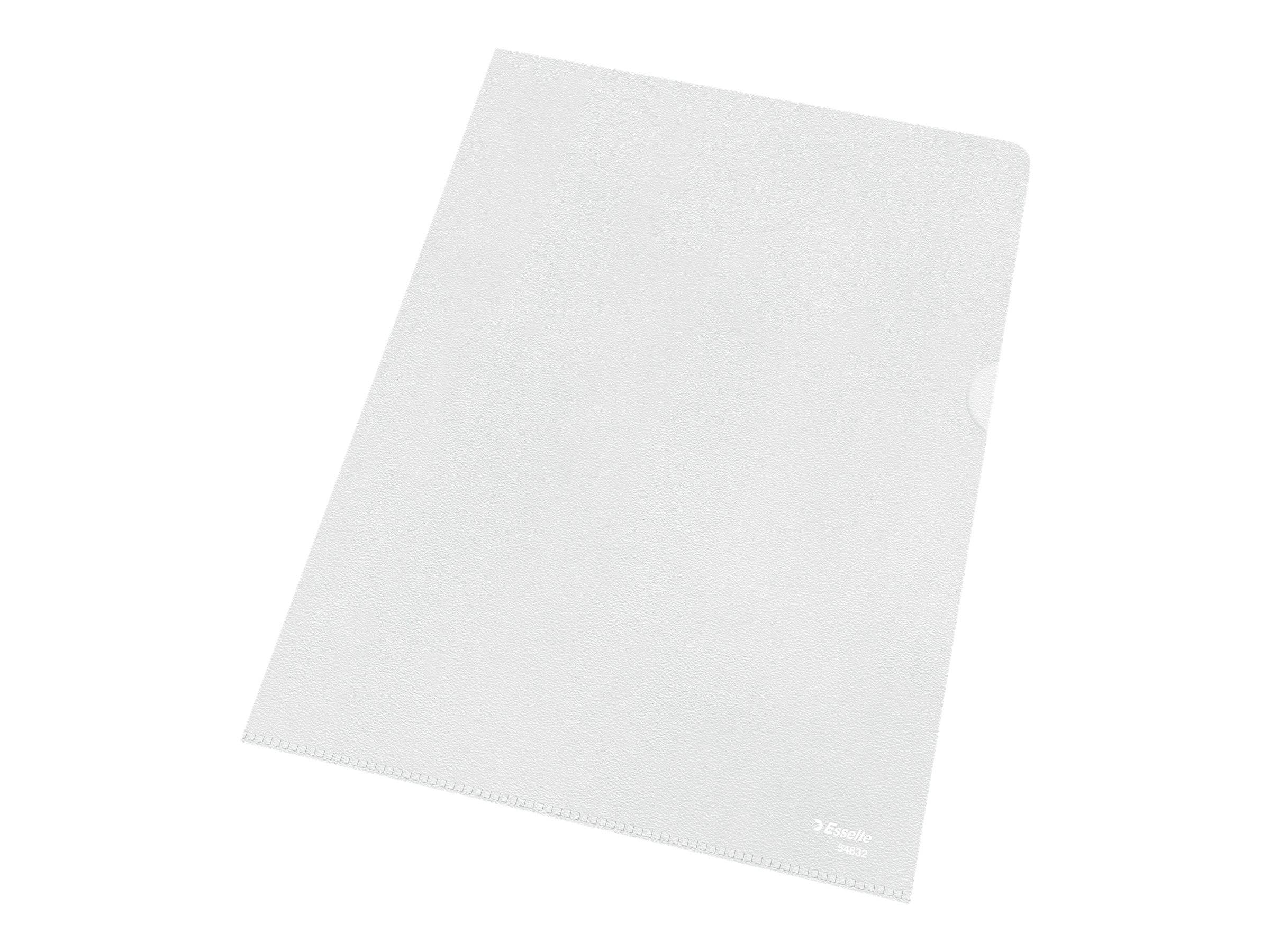 Esselte Leitz Standard Plus - L-förmiger Ordner - für A4 - Kapazität: 40 Blätter - durchsichtig (Packung mit 100)