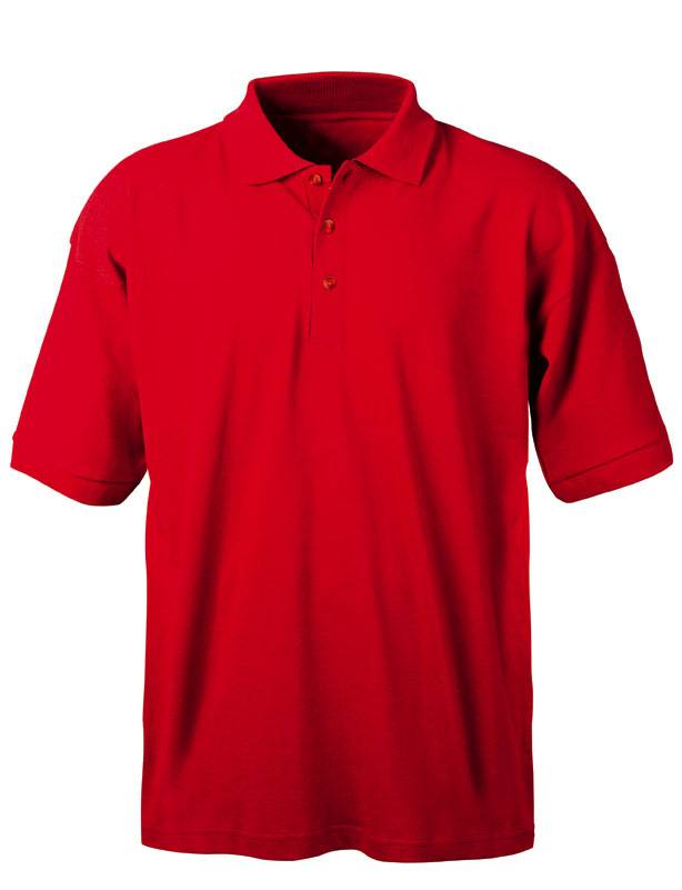 FABIAN, Polo-Shirt, 100% Baumwolle, ca. 220g/m² , Rot, Gr. L