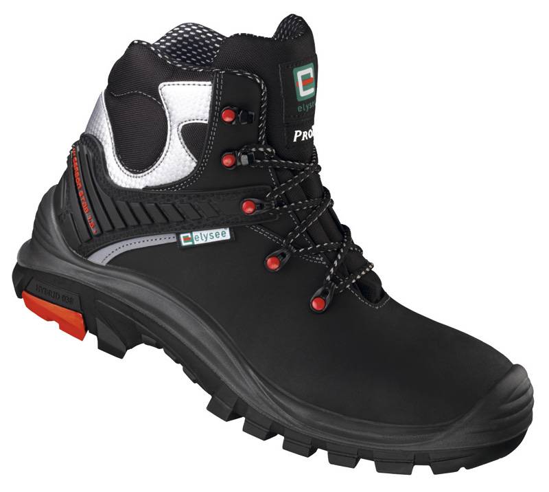 BARI S3 Schnürstiefel ELYSEE® Schwarz/Silber - EN ISO 20345:2011 S3 SRC, Gr.44