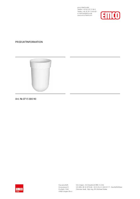 Emco Kunststoffbehälter POLO für Bürstengarnitur