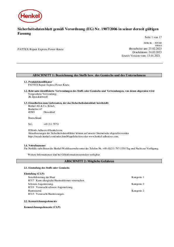 Powerknete Repair Express weißlich 48g Stick PATTEX