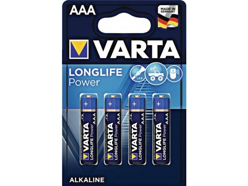 VARTA 4903110414 Batterie Longlife Power 1,5 V AAA-AM4-Micro 1260 mAh LR03 4903