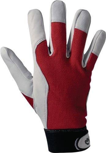 L+D 1 Paar Handschuhe Griffy rot / naturfarben Gr. 10 - 1706-10
