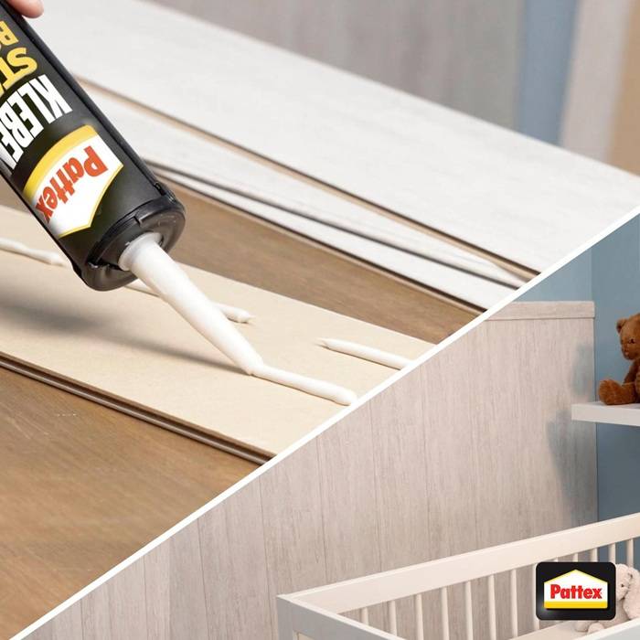 Montagekleber Kleben statt Bohren weiß 400g Kartusche PATTEX