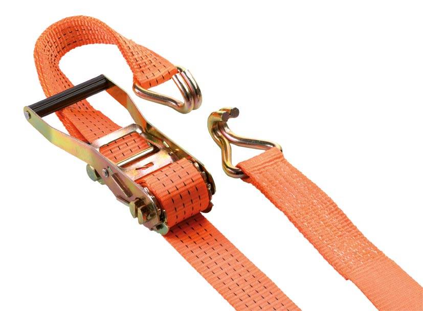 Gr .4 Meter RATSCHEN-ZURRGURT, 2-TEILIG MIT SPITZHAKEN orange CARGO LASHING BELT