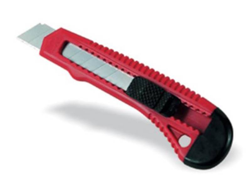 UNIVERSAL-CUTTER, 18 mm, Pistolengriff, Abbrechklinge, Rot/Schwarz