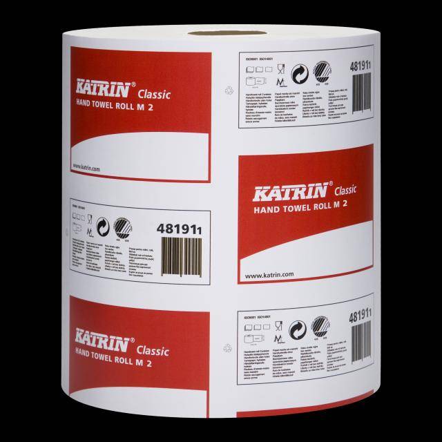 Nordvlies 48191 KATRIN Handtuch-Rolle Classic M2 weiß 152 m lang