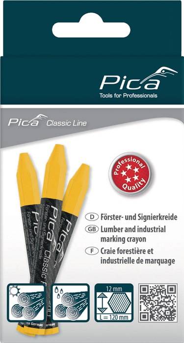 Förster-/Signierkreide Classic PRO 590 gelb papiert 12 St./Schachtel PICA