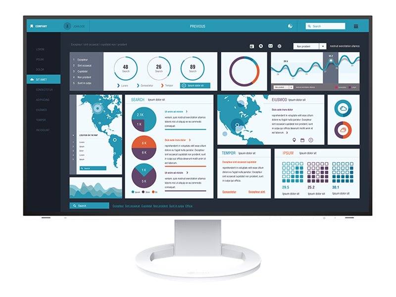 EIZO FlexScan EV2795-WT - Mit FlexStand - LED-Monitor - 68.5 cm (27"")