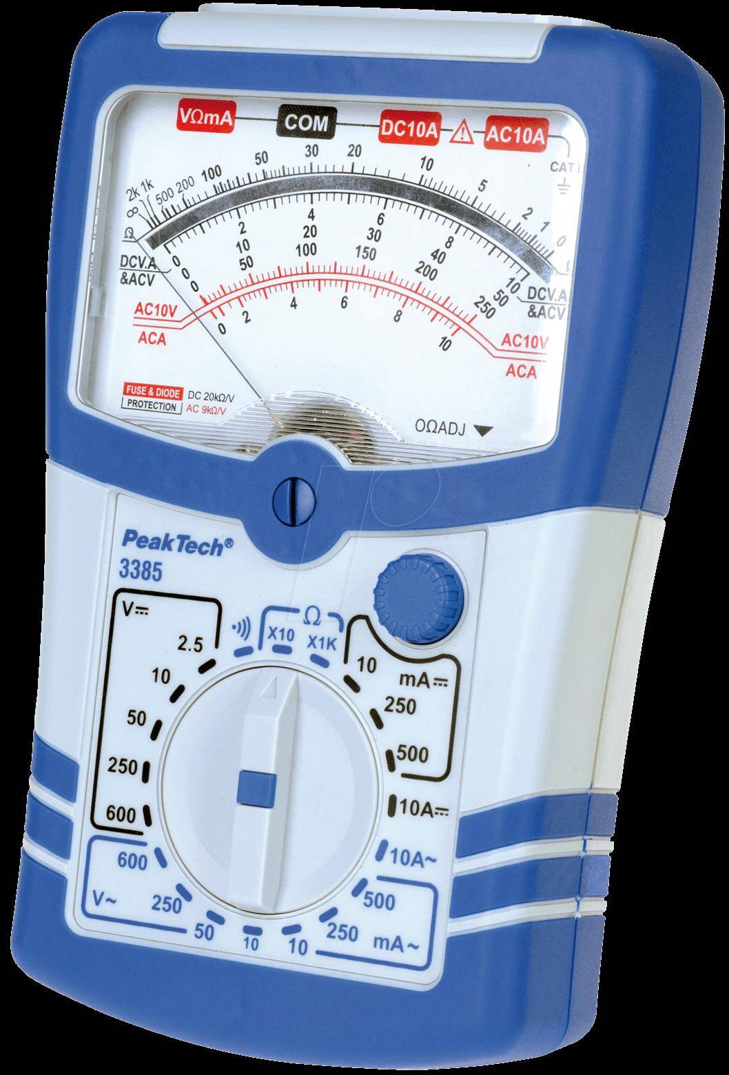 PeakTech Analog-Multimeter 600 V 10 A (PeakTech 3385)