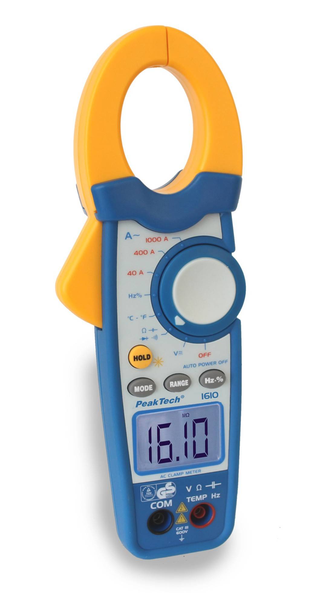 Stromzangenamperemeter ~ 4.000 Counts ~ 1000 A AC mit DMM