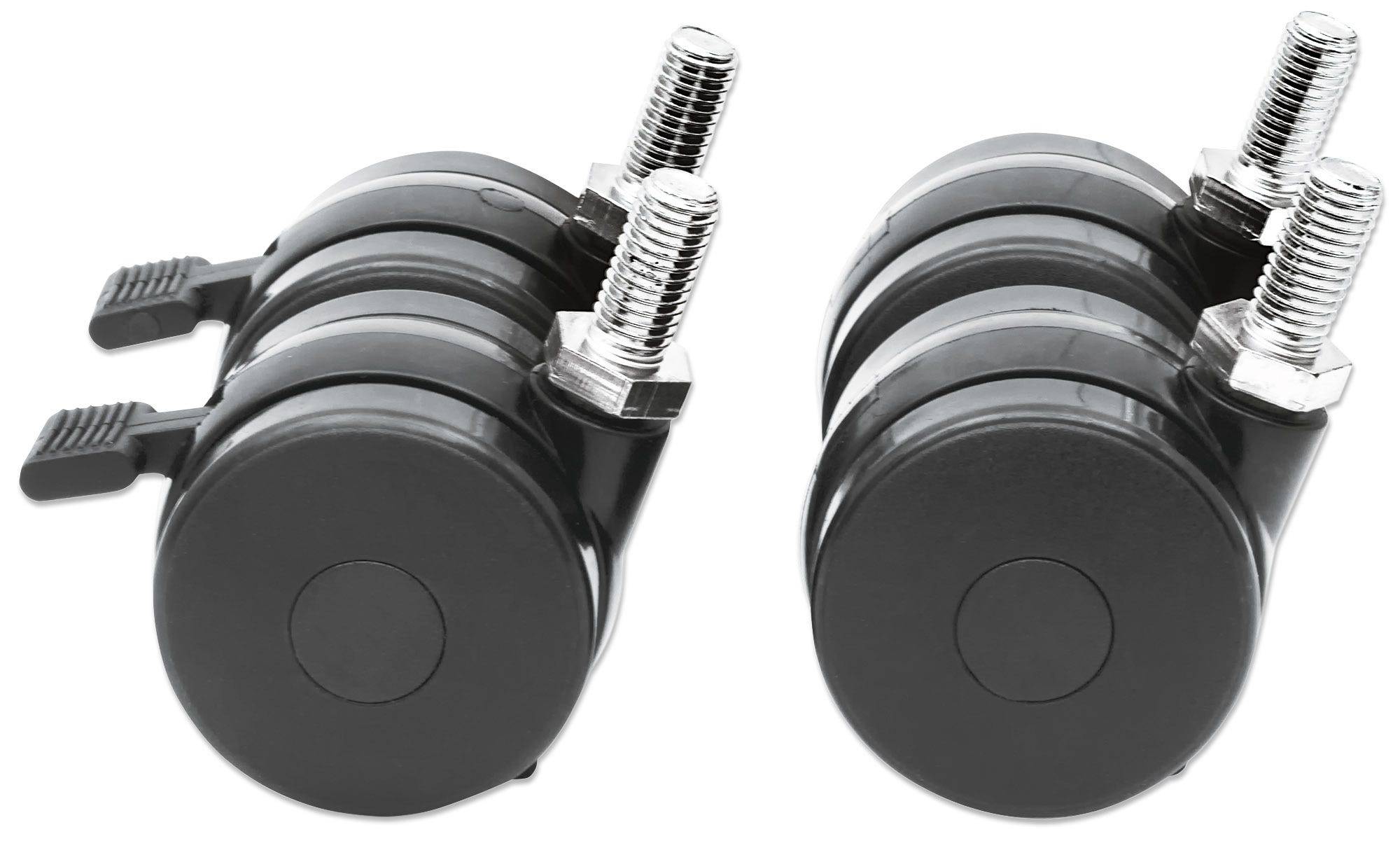 Intellinet Rollen für 19"-Schränke, 4er-Set, mit Feststellbremse, maximale Traglast 600 kg - Steckgehäuse-Rollensatz - S