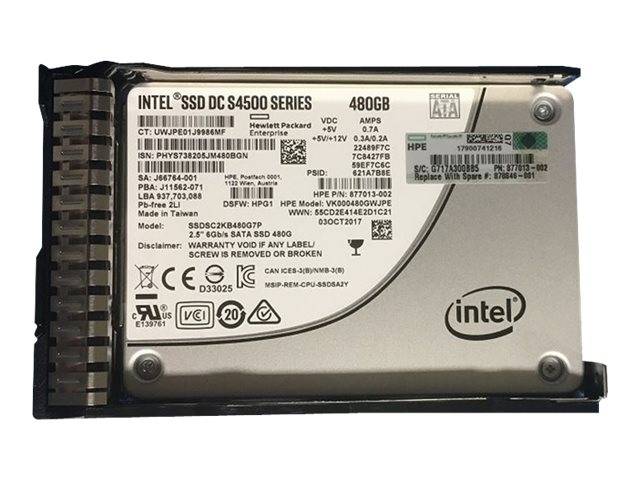 HPE - SSD - Read Intensive - 480 GB - Hot-Swap - 2.5" SFF (6.4 cm SFF)