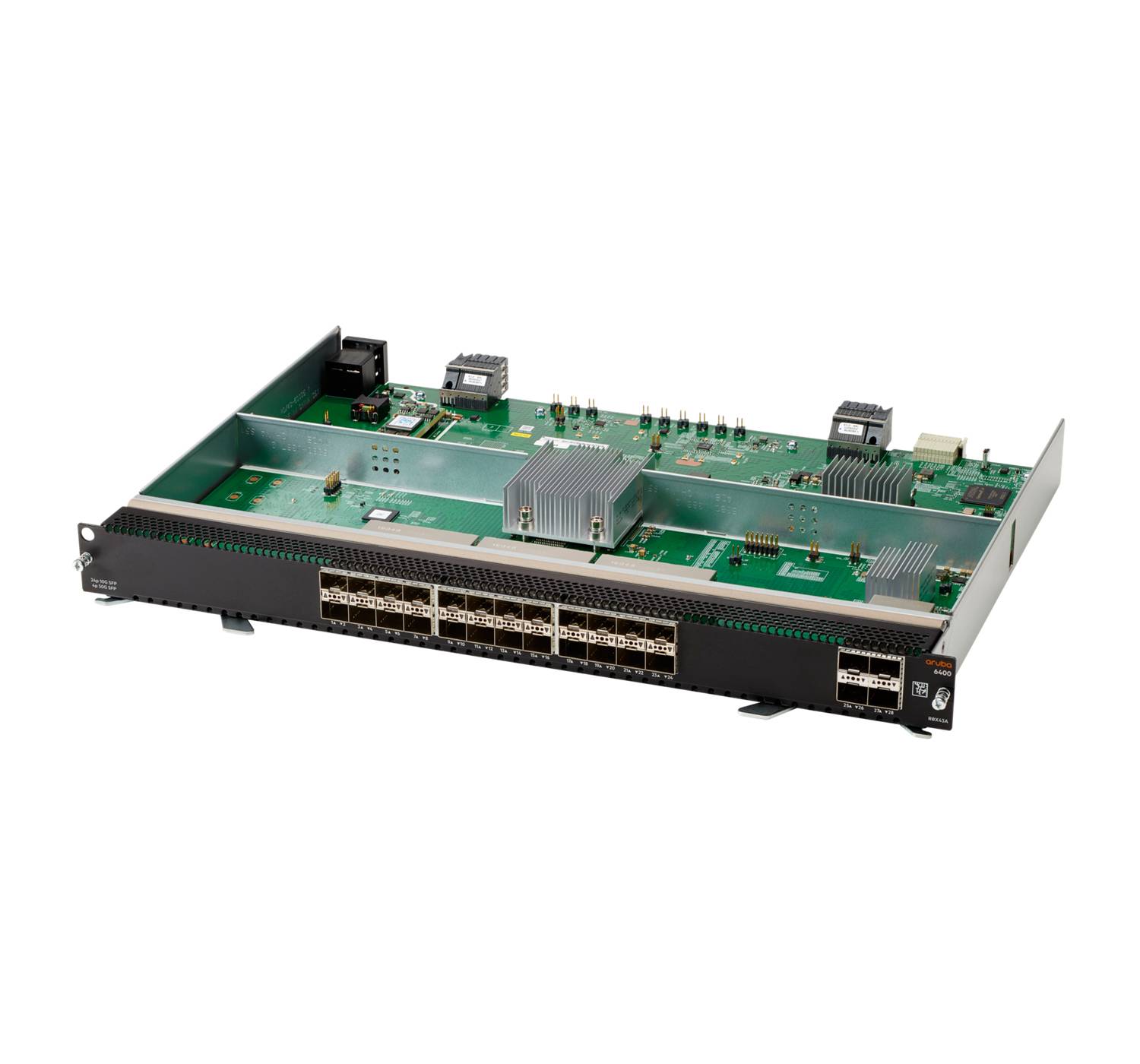 HPE Aruba 6400 - Erweiterungsmodul - 100M/1G/10 Gigabit Ethernet x 24 + 1Gb Ethernet/10Gb Ethernet/25Gb Ethernet/50Gb Ethernet SFP56 x 4