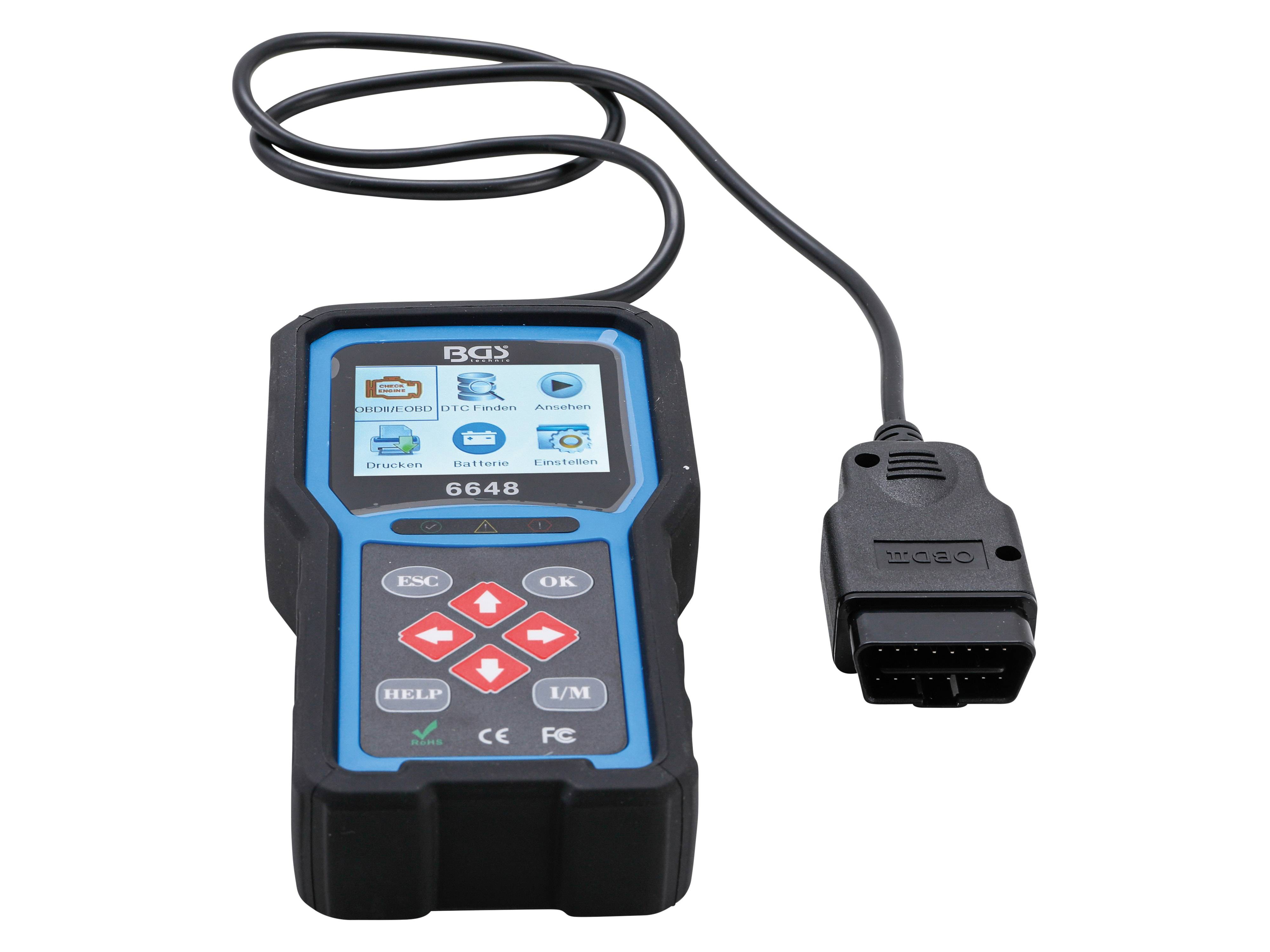 BGS TECHNIC OBD II Fehlerdiagnosegerät, 6648