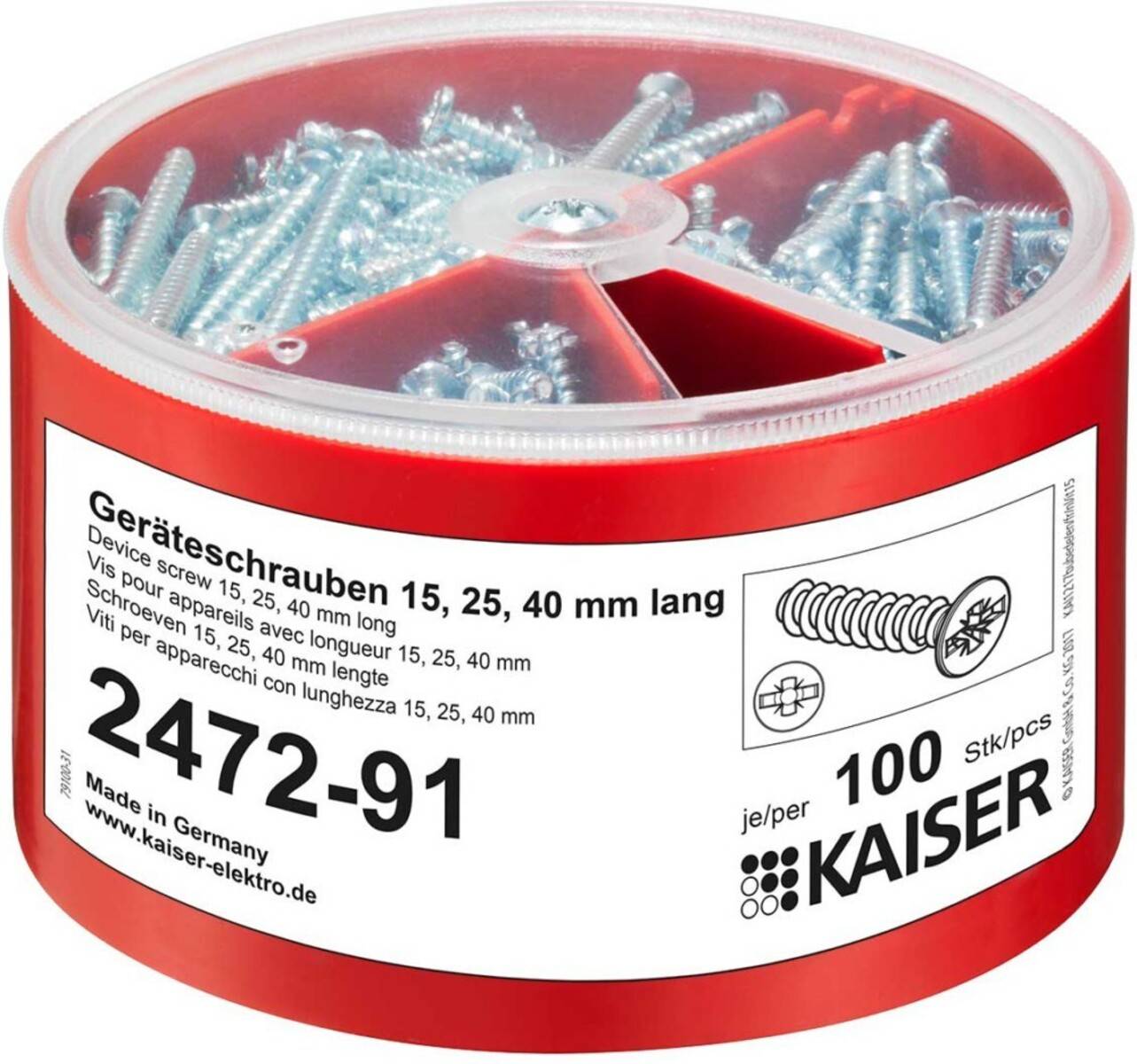 Kaiser Geräteschrauben-Box 2472-91