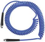 Riegler Spiralschlauch, Verschraubung und Knickschutzfeder, PU, G 1/4, Schlauch-ø 10x6,5, PN bei 23 °C max. 11 bar, Länge 10,0 m<br>In Standardausf